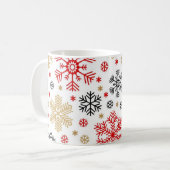 Snowflake patroon koffiemok (Voorkant links)