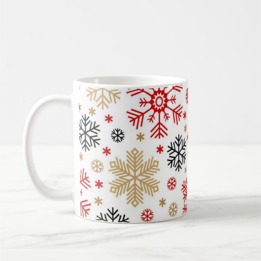 Snowflake patroon koffiemok (Links)