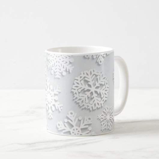 Snowflake patroon koffiemok (Voorkant rechts)