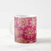 Snowflake patroon koffiemok (Voorkant links)
