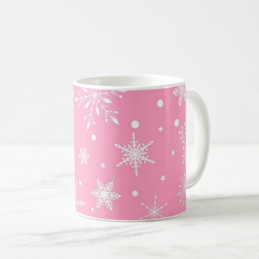 Snowflake patroon koffiemok (Voorkant rechts)