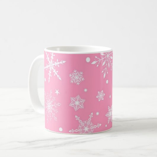Snowflake patroon koffiemok (Voorkant links)