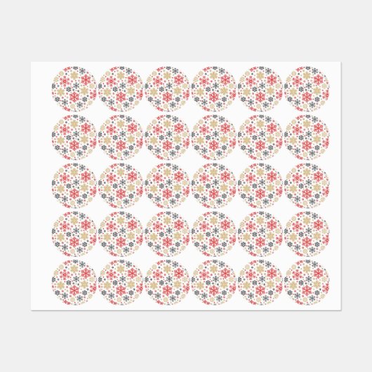 Snowflake patroon labels (Vel)