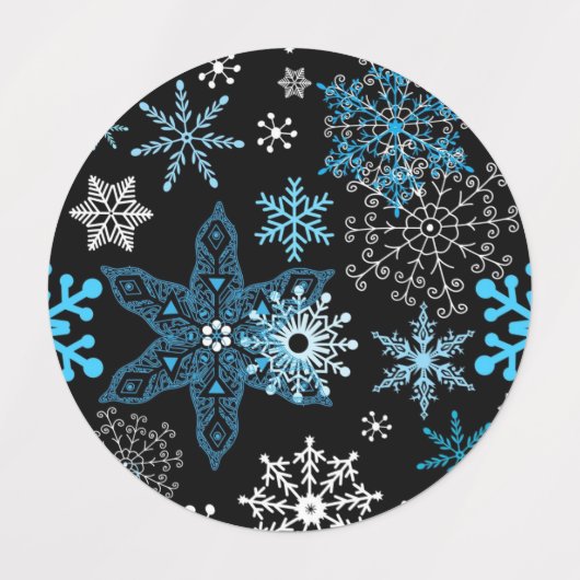 Snowflake patroon labels (Design 1)