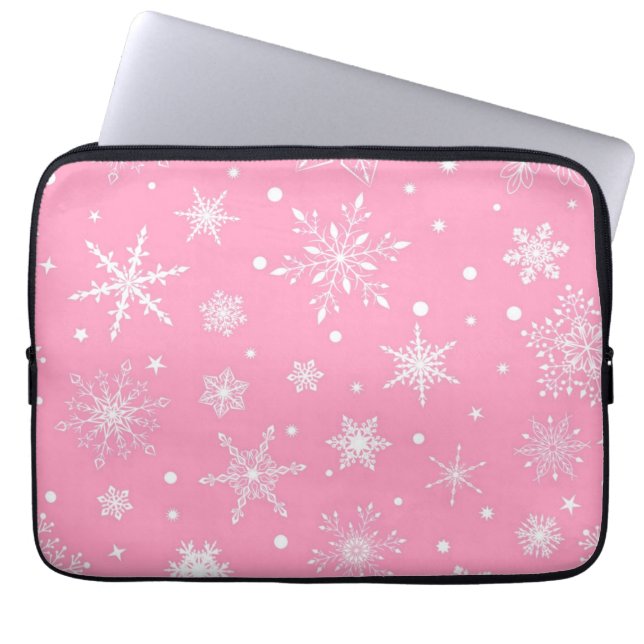 Snowflake patroon laptop sleeve (Voorkant)