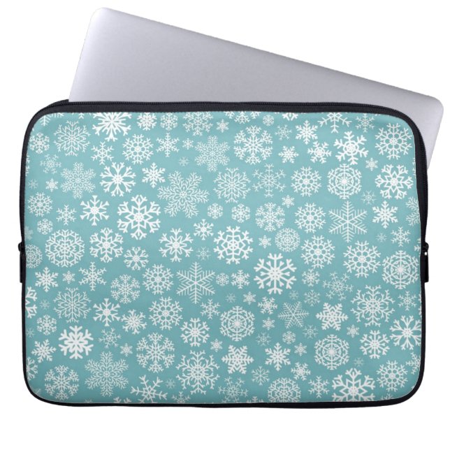 Snowflake patroon laptop sleeve (Voorkant)