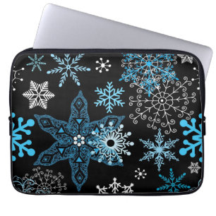 Snowflake patroon laptop sleeve