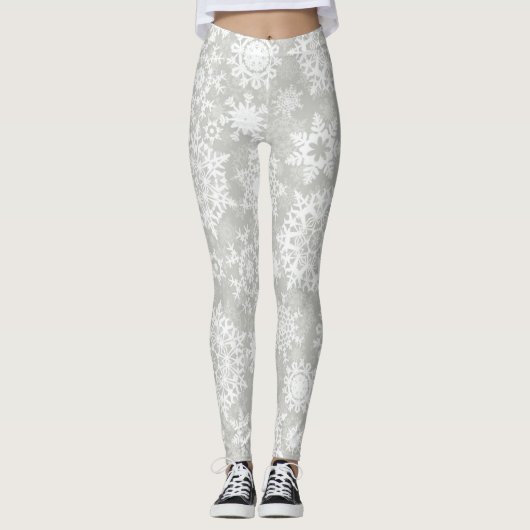 Snowflake patroon leggings (Voorkant)