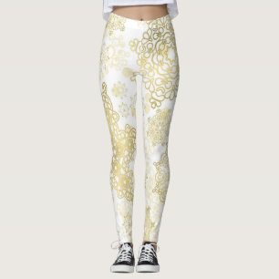Snowflake patroon leggings