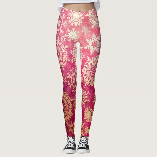 Snowflake patroon leggings (Voorkant)
