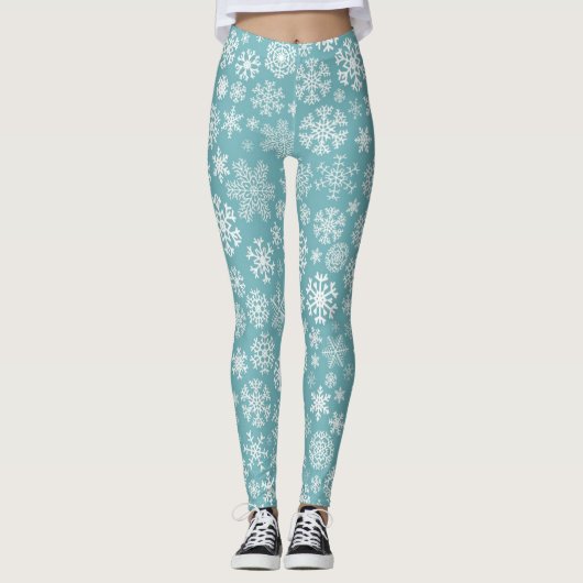 Snowflake patroon leggings (Voorkant)