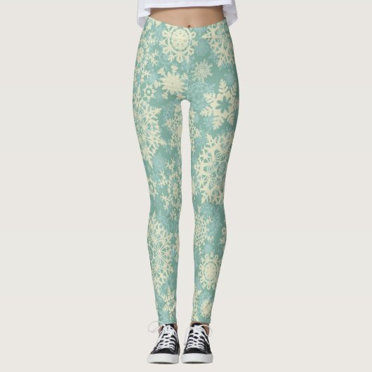 Snowflake patroon leggings (Voorkant)