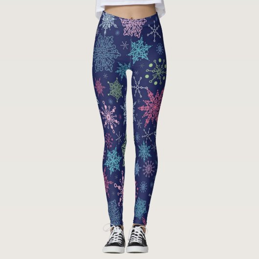 Snowflake patroon leggings (Voorkant)