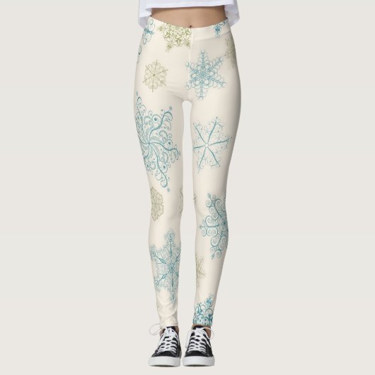 Snowflake patroon leggings (Voorkant)