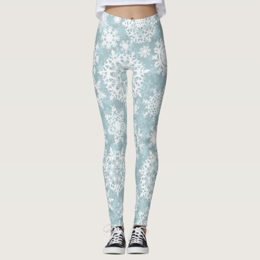 Snowflake patroon leggings (Voorkant)