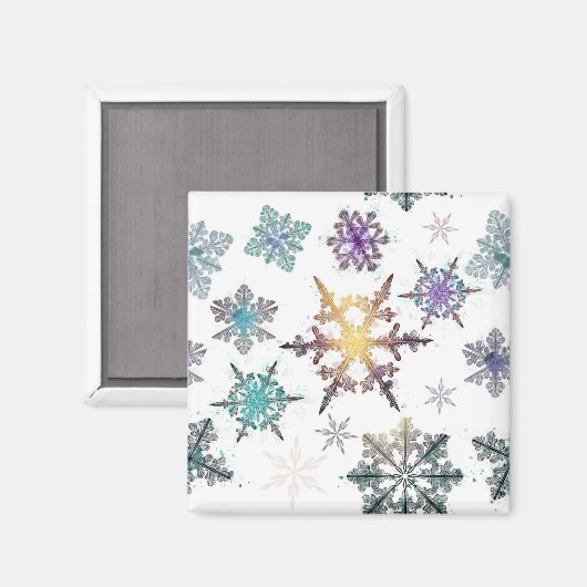 Snowflake patroon magneet (Voorkant / Achterkant)