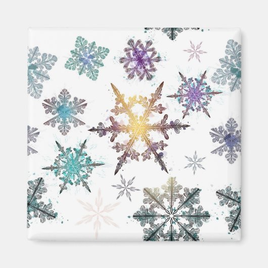 Snowflake patroon magneet (Voorkant)