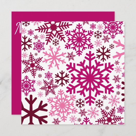 Snowflake-patroon met feestdagen kaart (Voorkant / Achterkant)