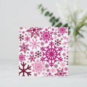 Snowflake-patroon met feestdagen kaart (Staand voorkant)