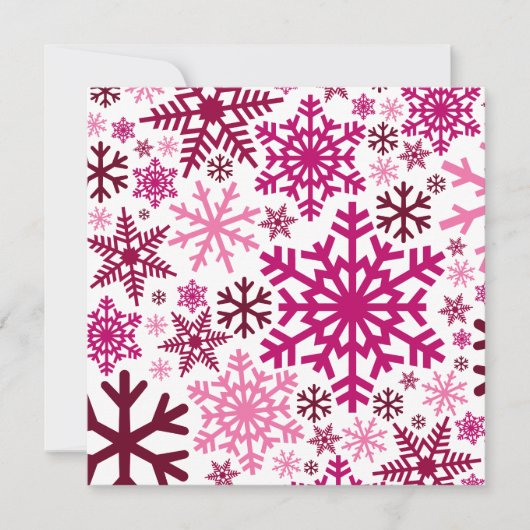 Snowflake-patroon met feestdagen kaart (Voorkant)
