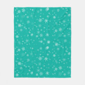 Snowflake Patroon met groen en wit kerstfeest Fleece Deken (Voorkant)