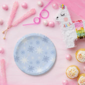 Snowflake patroon papieren bordje (Feest)