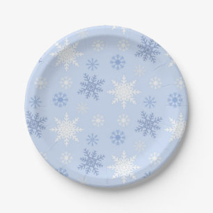 Snowflake patroon papieren bordje