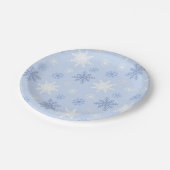 Snowflake patroon papieren bordje (Gekanteld)
