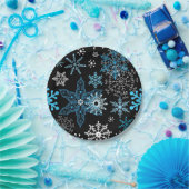 Snowflake patroon papieren bordje (Feest)