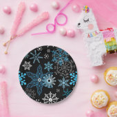 Snowflake patroon papieren bordje (Feest)