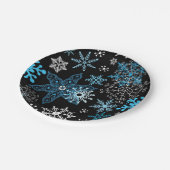 Snowflake patroon papieren bordje (Gekanteld)