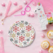 Snowflake patroon papieren bordje (Feest)