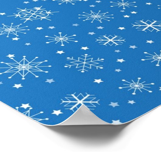 Snowflake patroon poster (Hoek)