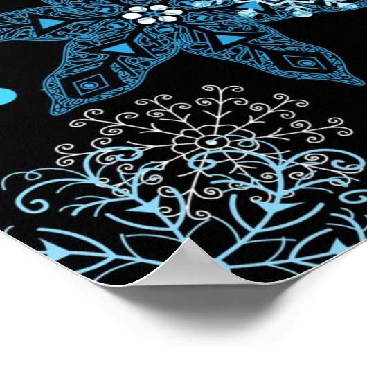 Snowflake patroon poster (Hoek)