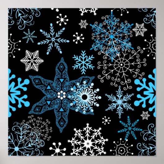 Snowflake patroon poster (Voorkant)