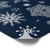 Snowflake patroon poster (Hoek)