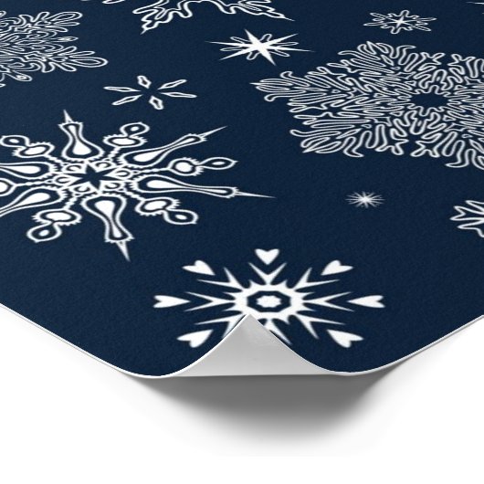 Snowflake patroon poster (Hoek)