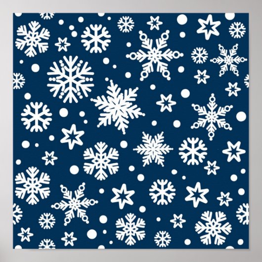 Snowflake patroon poster (Voorkant)