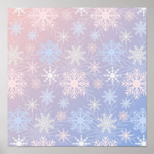 Snowflake patroon poster