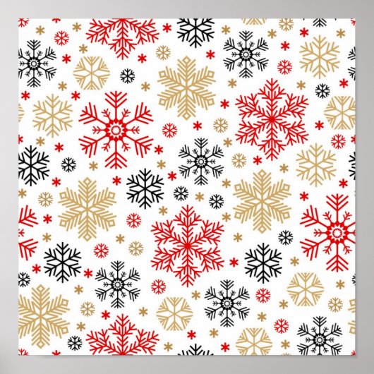Snowflake patroon poster (Voorkant)
