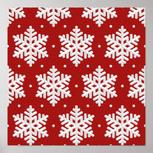 Snowflake patroon poster