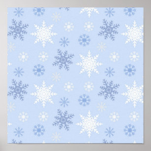 Snowflake patroon poster