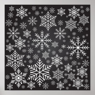 Snowflake patroon poster