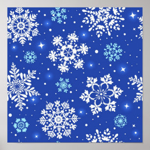 Snowflake patroon poster