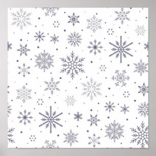 Snowflake patroon poster