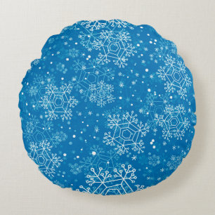 Snowflake patroon rond kussen