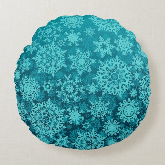 Snowflake patroon rond kussen (Voorkant)