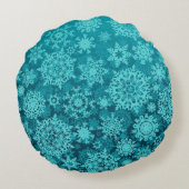 Snowflake patroon rond kussen (Achterkant)