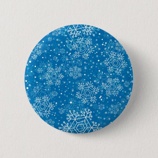 Snowflake patroon ronde button 5,7 cm (Voorkant)