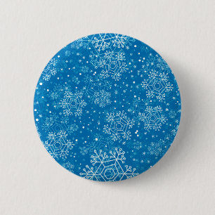 Snowflake patroon ronde button 5,7 cm